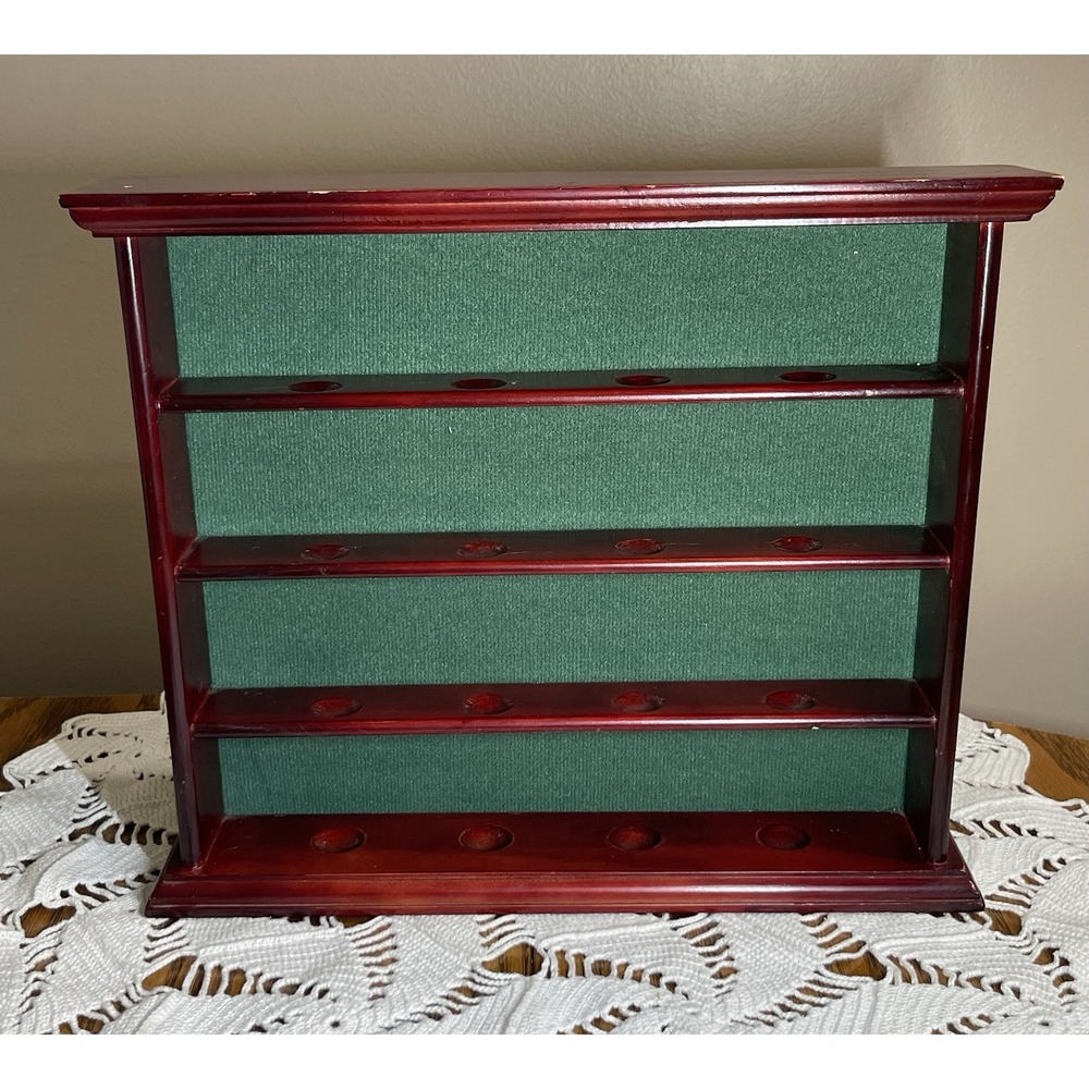 Wooden Golf Ball Shelf Display Rack Holds 16 Balls  Wall Mounted Or Stand Alone